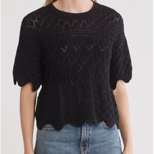Splendid Dallas Black Knit Top